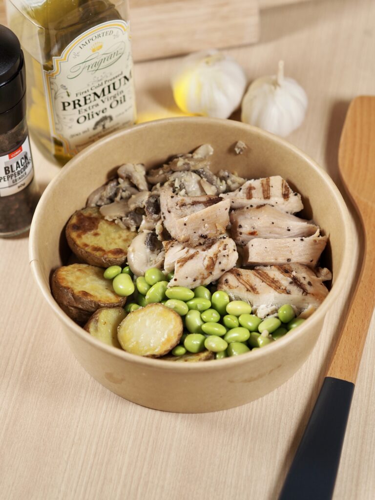 Home chicken rice bowl